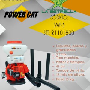 Aspersora Power Cat Modelo 3WF-3
