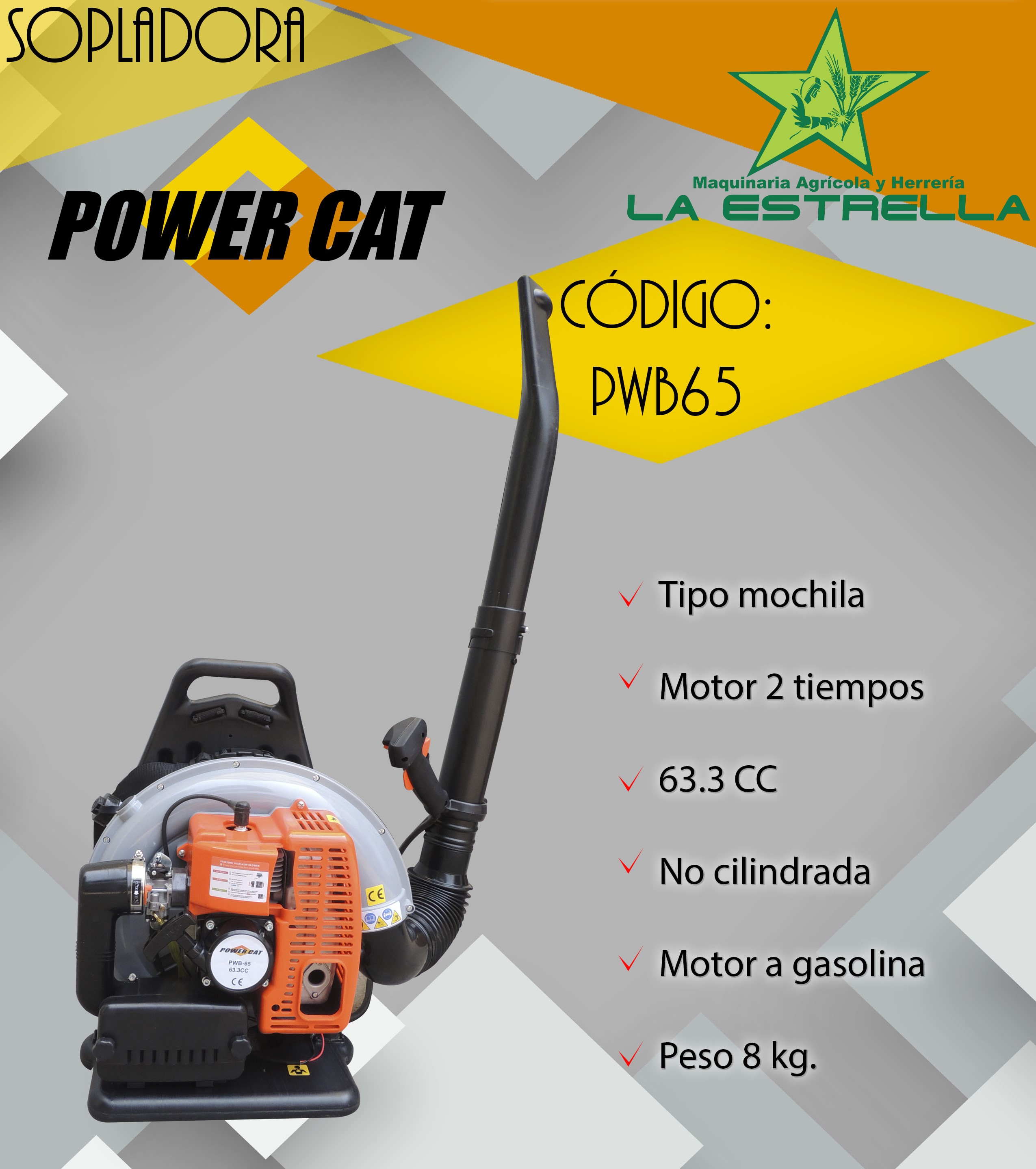 Sopladora Power Cat 63.3cc