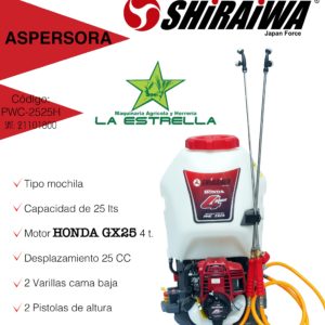 Aspersora Shiraiwa Modelo PWC-2525