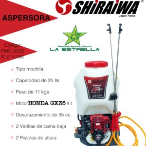 Aspersora Shiraiwa Modelo PWC-3525