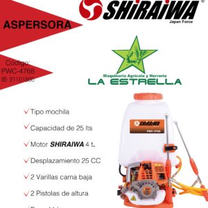 Aspersora Shiraiwa Modelo PWC-4768