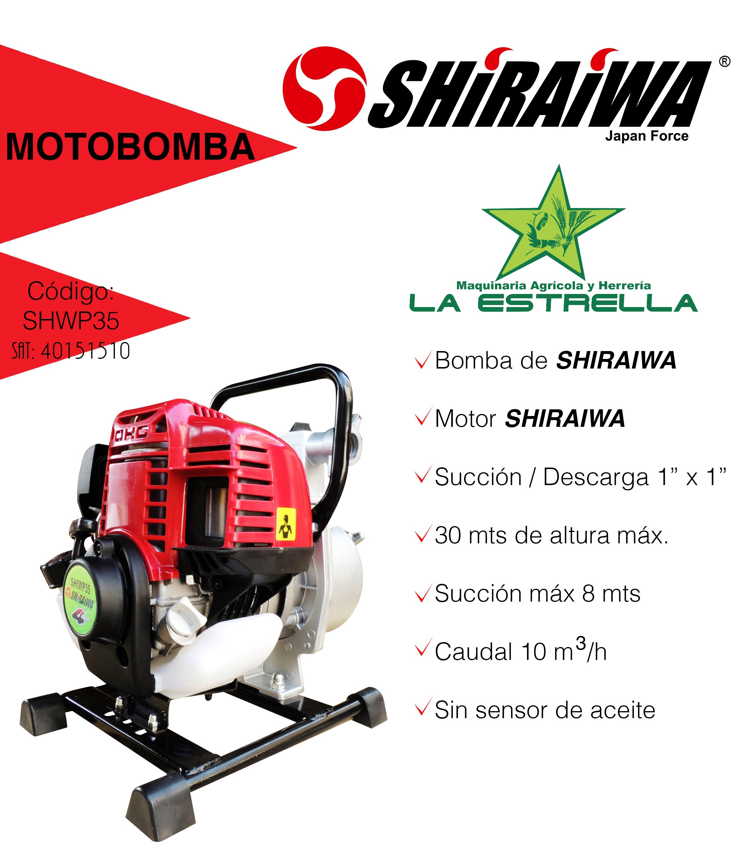 Motobomba Shiraiwa SHWP35